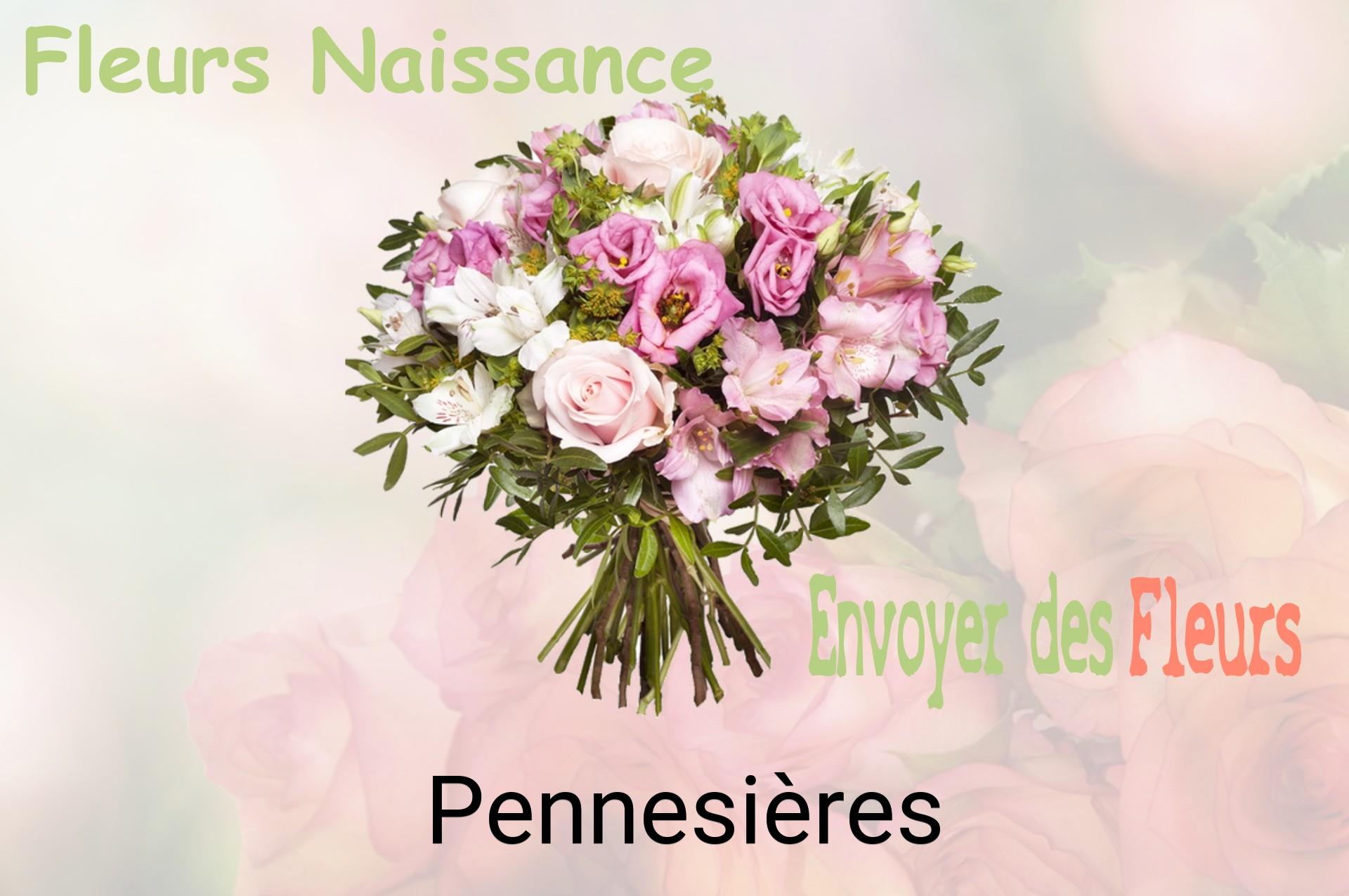 Bouquet de fleurs de naissance livré à Pennesières